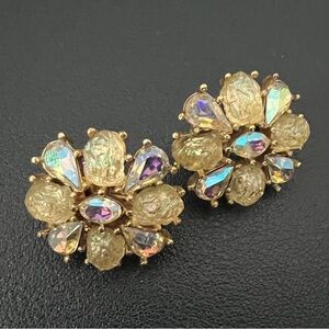 CROWN TRIFARI VINTAGE LAVA GLASS EARRINGS FROM ETOILE COLLECTION